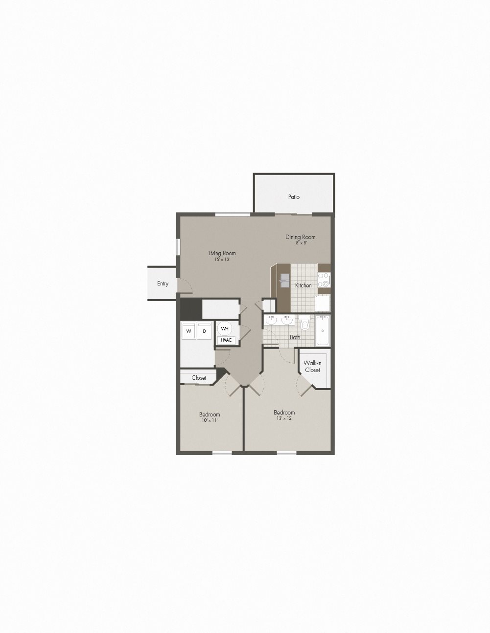 2 bed 1 bath Floor Plan - Champion Bend - Schirm Farms 2 bed 1 bath Floor Plan - Champion Bend - Schirm Farms